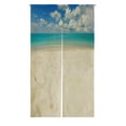 thumbnail image 1 of ABPHQTO Beach And Tropical Sea Japanese Noren Curtain Doorway Door Window Treatment Curtains Cotton Linen Curtain 85x90 cm, 1 of 1