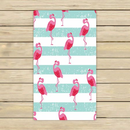 ABPHQTO Beachy Flamingo Towels,Beach Bath Pool Sprot Travel Hand Spa Towel 16x28 Inch