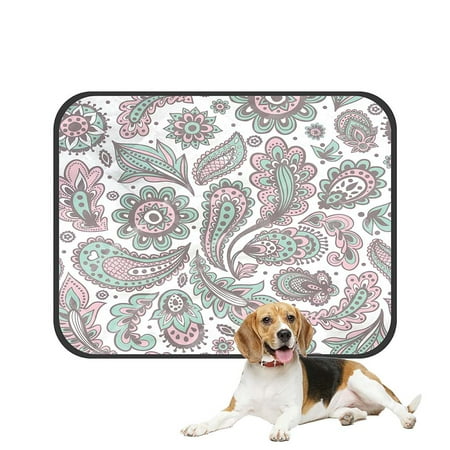 ABPHQTO Beautiful Floral Pet Dog Cat Bed Pee Pads Mat Cushion Potty Dogsblankets Crate Bed Kennel 20x24 inch