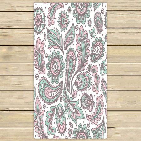 ABPHQTO Beautiful Floral Towels Beach Bath Pool Sprot Travel Hand Spa Towel 30x56 Inch