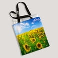 thumbnail image 1 of ABPHQTO Beautiful Landscape Sunflower Field Cloudy Blue Sky Canvas Bag Reusable Tote Grocery Shopping Bags Tote Bag 14x16 inch, 1 of 2