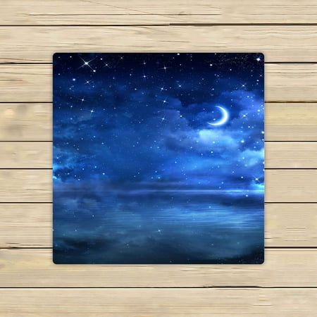 ABPHQTO Beautiful Night Sky Open Sea Towels,Beach Bath Pool Sprot Travel Hand Spa Towel 13x13 Inch