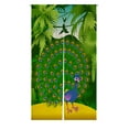 thumbnail image 1 of ABPHQTO Beautiful Peacock Japanese Noren Curtain Doorway Door Window Treatment Curtains Cotton Linen Curtain 85x150 cm, 1 of 1