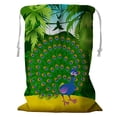 thumbnail image 1 of ABPHQTO Beautiful Peacock Storage Basket Laundry Bag with Drawstring 18x24 Inch, 1 of 3