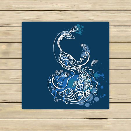 ABPHQTO Beautiful Peacock Towels,Beach Bath Pool Sprot Travel Hand Spa Towel 13x13 Inch