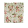 thumbnail image 1 of ABPHQTO Beautiful Rose Flower Pattern Little Floral Bouquet Japanese Noren Curtain Doorway Door Window Treatment Curtains Cotton Linen Curtain 85x90 cm, 1 of 1