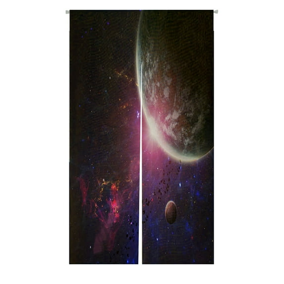 ABPHQTO Beautiful Space Elements Furnished By Nasa Japanese Noren Curtain Doorway Door Window Treatment Curtains Cotton Linen Curtain 105x120 cm