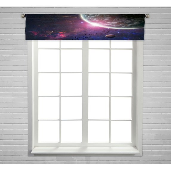 ABPHQTO Beautiful Space Elements Furnished By Nasa Window Curtain Valance Rod Pocke 54x12 Inch
