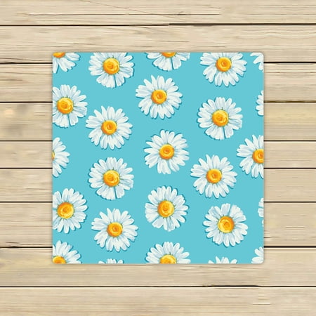 ABPHQTO Beautiful Summer Daisies Flowers Towels Beach Bath Pool Sprot Travel Hand Spa Towel 13x13 Inch