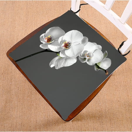 ABPHQTO Beautiful White Orchid Chair Pad Seat Cushion Chair Cushion Floor Cushion Two Sides Printing 16x16 Inch