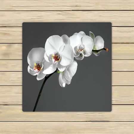 ABPHQTO Beautiful White Orchid Towels Beach Bath Pool Sprot Travel Hand Spa Towel 13x13 Inch