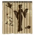 thumbnail image 1 of ABPHQTO Beauty Girl Plum Tree Waterproof Polyester Shower Curtain and Hooks For Home Decor 66x72 Inch, 1 of 1