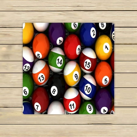 ABPHQTO Billiard Balls Towels Beach Bath Pool Sprot Travel Hand Spa Towel 13x13 Inch