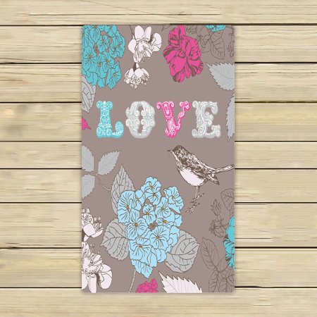 ABPHQTO Bird Flowers Towels Beach Bath Pool Sprot Travel Hand Spa Towel 16x28 Inch