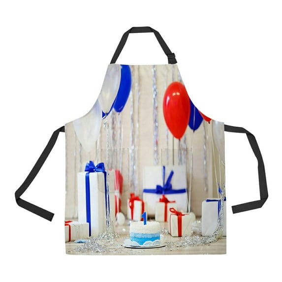 ABPHQTO Birthday Cake Apron Home Kitchen Apron with Pockets