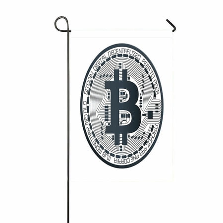 ABPHQTO Bitcoin Digital Currency Home Outdoor Garden Flag House Banner Size 12x18 Inch