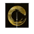 thumbnail image 1 of ABPHQTO Black And Gold Design Japanese Noren Curtain Doorway Door Window Treatment Curtains Cotton Linen Curtain 85x90 cm, 1 of 1