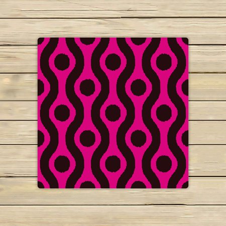 ABPHQTO Black And Magenta Pink Ogee Ikat Polka Dot Pattern Towels,Beach Bath Pool Sprot Travel Hand Spa Towel 13x13 Inch