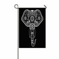 thumbnail image 1 of ABPHQTO Black And White Henna Elephant Head Home Outdoor Garden Flag House Banner Size 12x18 Inch, 1 of 1