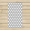 thumbnail image 1 of ABPHQTO Black Honeycomb Isometric Geometry Towels Beach Bath Pool Sprot Travel Hand Spa Towel 16x28 Inch, 1 of 1