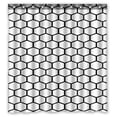 thumbnail image 1 of ABPHQTO Black Honeycomb Isometric Geometry Waterproof Polyester Shower Curtain and Hooks For Home Decor 66x72 Inch, 1 of 1