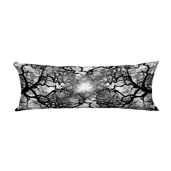 ABPHQTO Black White Line Art Abstract Pattern Body Pillow Covers Pillow Case Protector Pillowcase 20x60 Inch