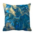 thumbnail image 1 of ABPHQTO Blue And Gold Liquid Texture Pillow Case Pillow Cover Pillow Protector Two Sides For Couch Bed 20x20 Inch, 1 of 1
