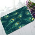 thumbnail image 1 of ABPHQTO Blue Green Peacock Feathers Doormat Entrance Rug Area Rug Floor Mat Home Decor 23.5x16.7 Inch, 1 of 1