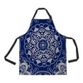 thumbnail image 1 of ABPHQTO Blue Pattern Apron Home Kitchen Apron with Pockets, 1 of 2
