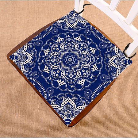 ABPHQTO Blue Pattern Chair Pad Seat Cushion Chair Cushion Floor Cushion Two Sides Printing 18x18 Inch