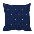 thumbnail image 1 of ABPHQTO Blue Pattern In Retro Style With A Gold Crown Pillow Case Pillow Cover Pillow Protector Two Sides For Couch Bed 18x18 Inch, 1 of 1