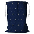 thumbnail image 1 of ABPHQTO Blue Pattern In Retro Style With A Gold Crown Storage Basket Laundry Bag with Drawstring 24x32 Inch, 1 of 3