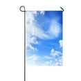 thumbnail image 1 of ABPHQTO Blue Sky With Clouds Home Outdoor Garden Flag House Banner Size 12x18 Inch, 1 of 1