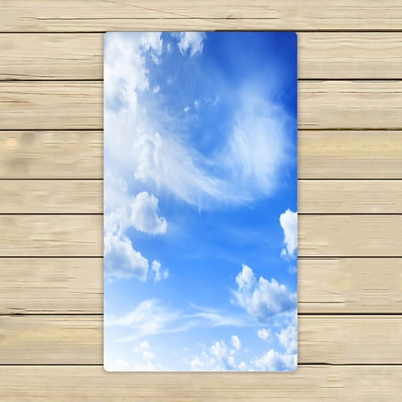 ABPHQTO Blue Sky With Clouds Towels,Beach Bath Pool Sprot Travel Hand Spa Towel 16x28 Inch