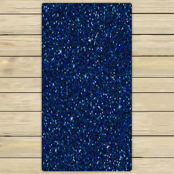 ABPHQTO Blue Sparkles Texture Shine Sapphire Glitter Glamour Towels,Beach Bath Pool Sprot Travel Hand Spa Towel 30x56 Inch