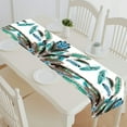 thumbnail image 1 of ABPHQTO Blue White Brown Feathers Table Runner Placemat Tablecloth For Home Decor 16x72 Inch, 1 of 1