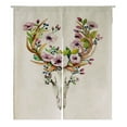 thumbnail image 1 of ABPHQTO Bohemian Western Mystical Deer Skull Print Rose Flowers Japanese Noren Curtain Doorway Door Window Treatment Curtains Cotton Linen Curtain 85x150 cm, 1 of 1