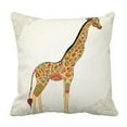 thumbnail image 1 of ABPHQTO Boho Giraffe Animal Africa Nature Zoo Paisley Doodle Pillow Case Pillow Cover Pillow Protector Two Sides For Couch Bed 16x16 Inch, 1 of 1