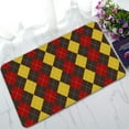 thumbnail image 1 of ABPHQTO Brown Red Yellow Argyle Doormat Entrance Rug Area Rug Floor Mat Home Decor 23.5x16.7 Inch, 1 of 1