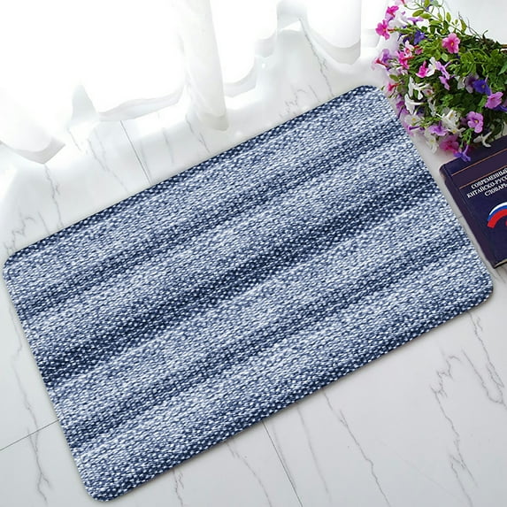 ABPHQTO Brushed Striped Motif Tweed Flecks Doormat Entrance Rug Area Rug Floor Mat Home Decor 30x18 Inch