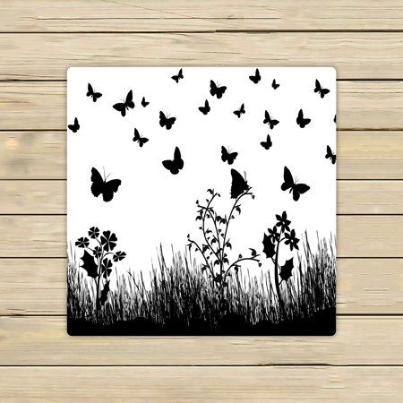 ABPHQTO Butterflies Flowers And Grass Towels Beach Bath Pool Sprot Travel Hand Spa Towel 13x13 Inch