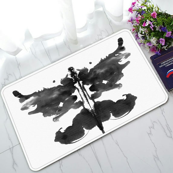 ABPHQTO Butterfly Rorschach Inkblot Doormat Entrance Rug Area Rug Floor Mat Home Decor 30x18 Inch