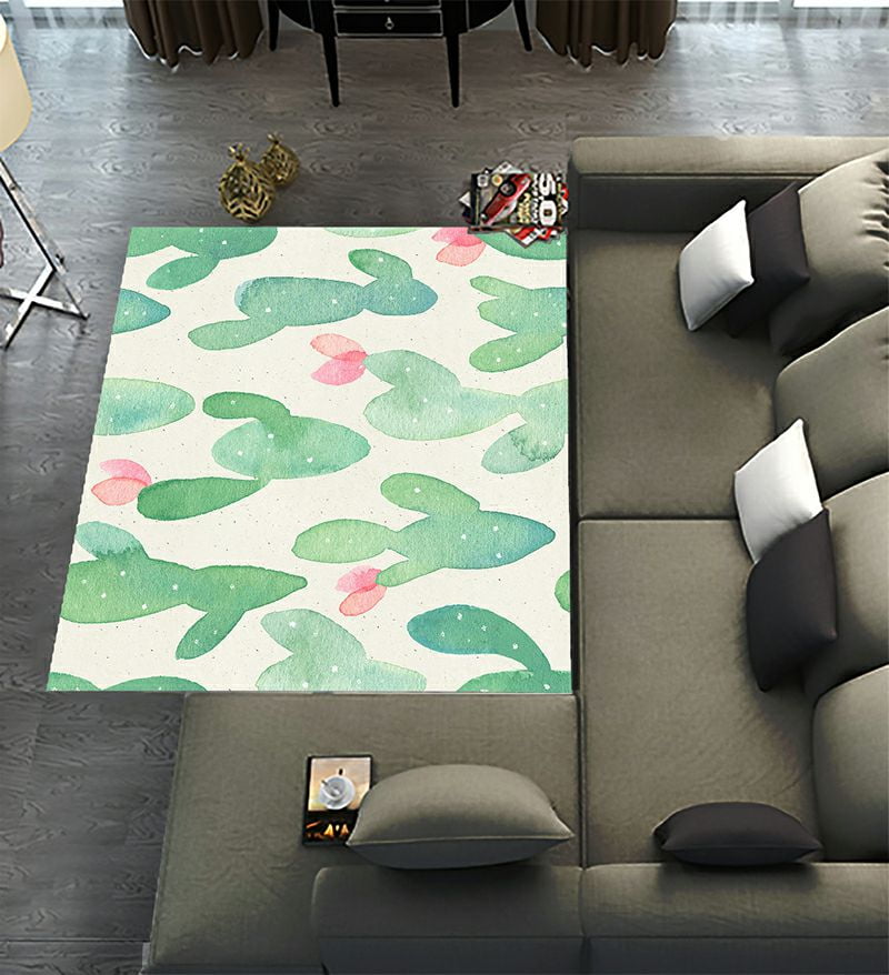 ABPHQTO Cactus Paper Botanical Cacti Area Rugs 2 x 3ft Floor Carpet Mat ...