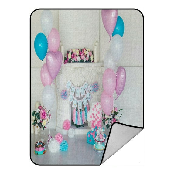 ABPHQTO Cake Fleece Blanket Fleece Back Throw Blanket 58x80 Inch