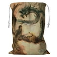 thumbnail image 1 of ABPHQTO Calligraphy Dragon And Phoenix Storage Basket Laundry Bag with Drawstring 18x24 Inch, 1 of 3