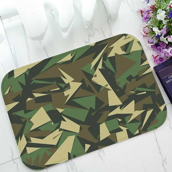 ABPHQTO Camouflage Camo Triangles Shapes Doormat Entrance Rug Area Rug Floor Mat Home Decor 23.5x16.7 Inch