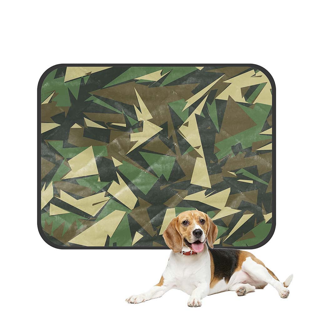 ABPHQTO Camouflage Camo Triangles Shapes Pet Dog Cat Bed Pee Pads Mat