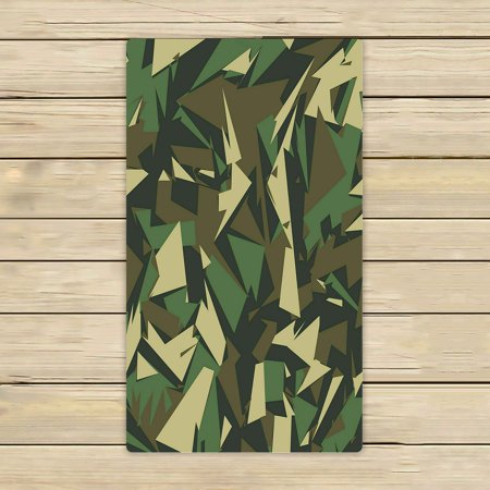 ABPHQTO Camouflage Camo Triangles Shapes Towels Beach Bath Pool Sprot Travel Hand Spa Towel 16x28 Inch
