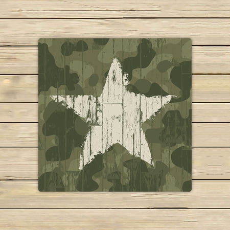 ABPHQTO Camouflage Star Towels,Beach Bath Pool Sprot Travel Hand Spa Towel 13x13 Inch