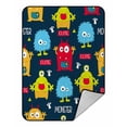 thumbnail image 1 of ABPHQTO Cartoon Monsters Fleece Blanket Fleece Back Throw Blanket 58x80 Inch, 1 of 1